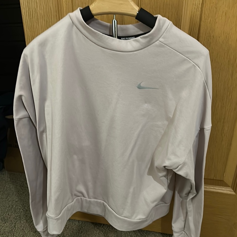 Nike Off-Pink/Salmon Running Crewneck Sweater Soft Relaxed Fit